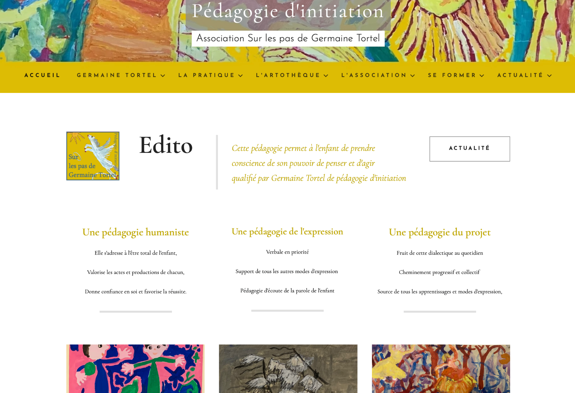 Figure inspirante : Germaine Torte (création du site 2 de l'association)