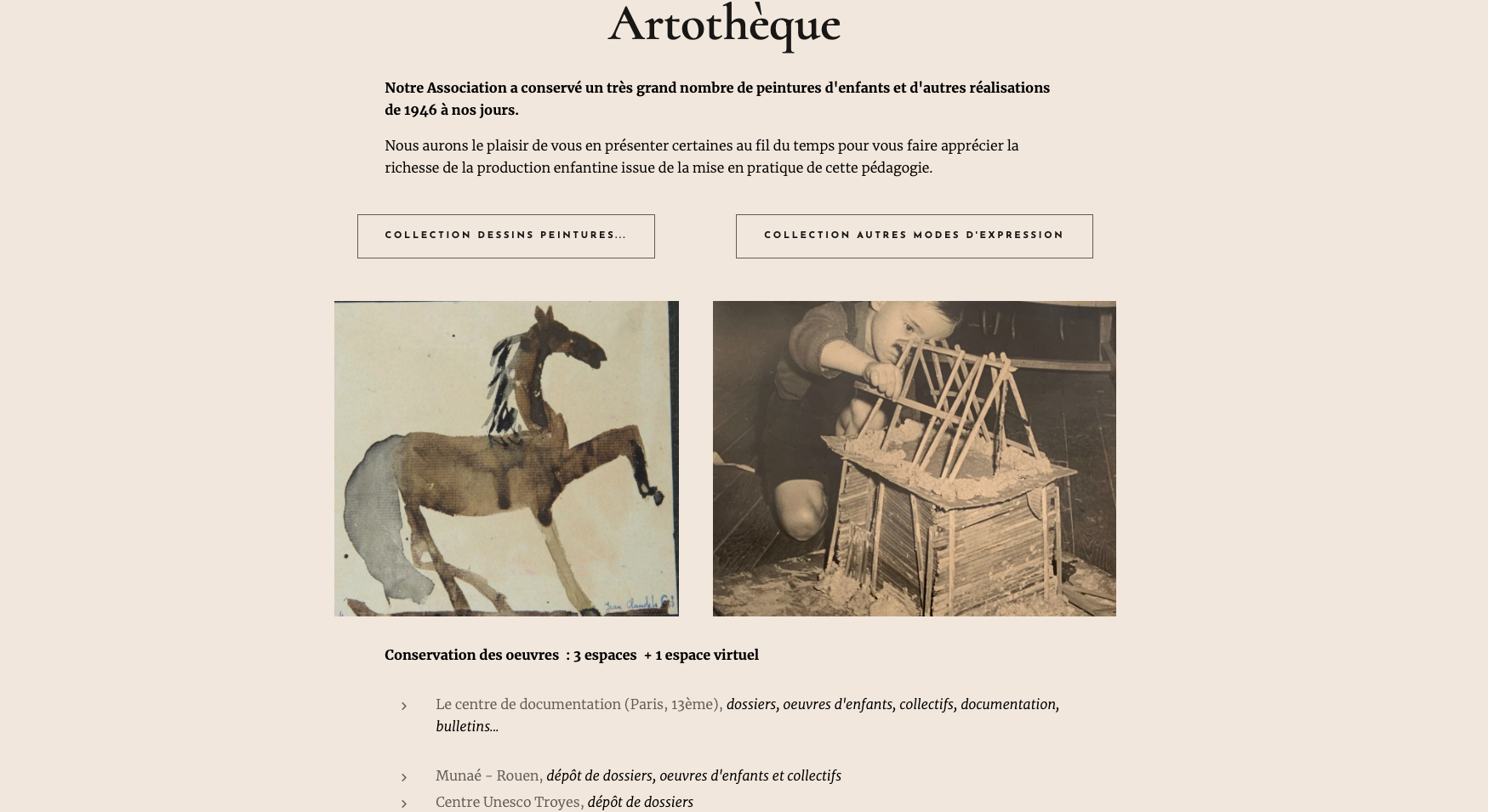 Recherches et oeuvres d'enfants : collection GT